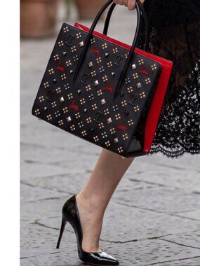 CHRISTIAN LOUBOUTIN PALOMA LEATHER BAG, NEW